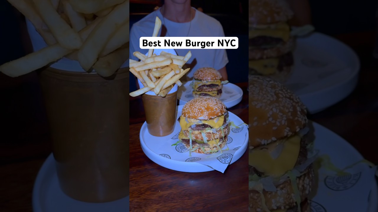 Best new burger in NYC? 📍Hawksmoor, NYC #burger #bigmac #mcdonalds #cheeseburger