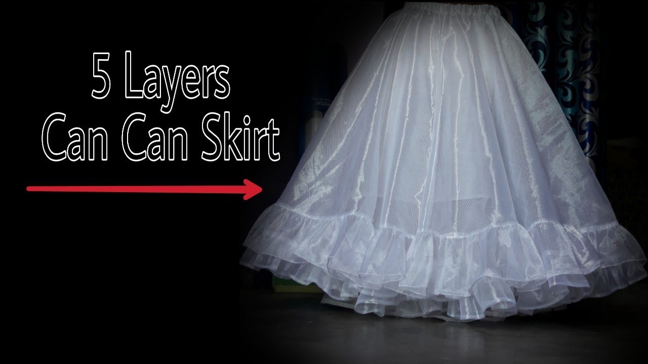 How to cut can can SKIRT??/ 5 layers can can skirt/ Stitching/ Part2