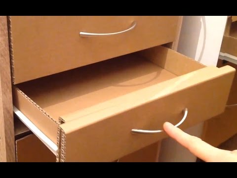 How to make a cardboard drawer (corrugated cardboard furniture)