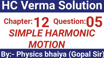 H.C. Verma Solutions - Simple Harmonic Motion - Chapter 12 , Question 5