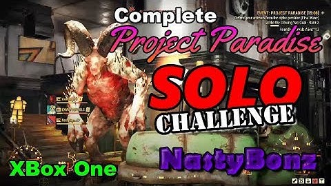 Project Paradise solo challenge Fallout 76