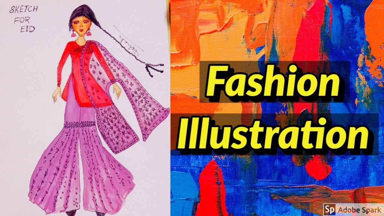 Free Online Fashion Designing Course // Fashion illustration *EID ...