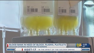 Houchin Community Blood Bank offering incentives to donate blood, plasma, platelets