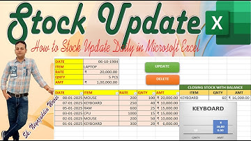 Microsoft EXCEL STOCK UPDATE @nayabeduworld3