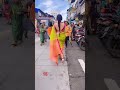 Beautiful-chubby aunty 💕on road 🙋🧜walking🌹😍 #road #shortsvideo #saree