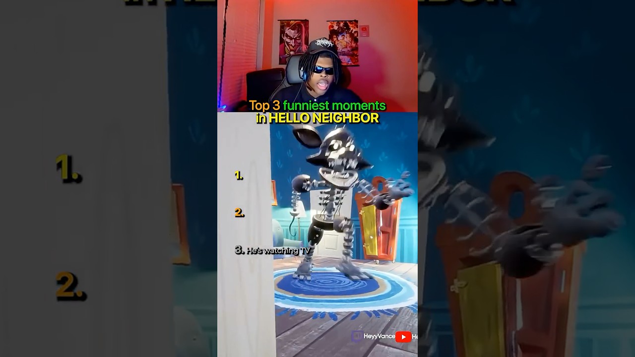 Top 3 Funniest Moments in Hello Neighbor (Foxy Mod)