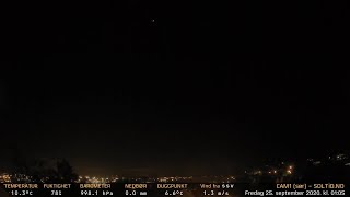 Timelapse Cam 1 - Natt til 25. september 2020