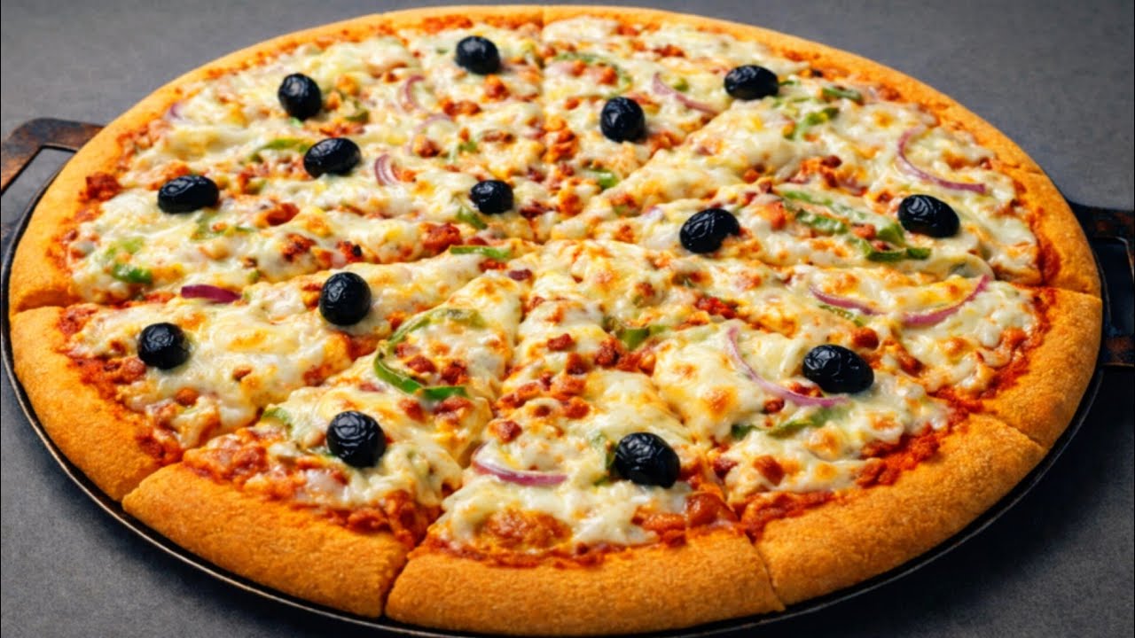 بدون دقيق الأبيض بيتزا بالفينو صحية خفيفة كدوب فالفم لذيذة مع سر النجاح العجينة