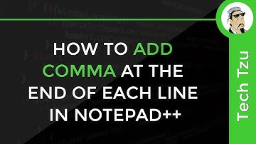 How to Add Comma at the end of Each Line in Notepad