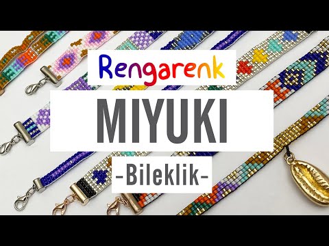 Dokuma Tezgahında Rengarenk MİYUKİ Bileklik (Delica - Kum boncuk) #1