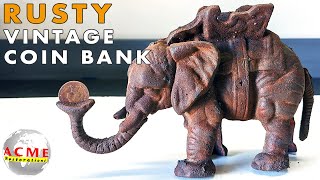 Rusty Elephant Mechanical Coin Bank Restoration.
