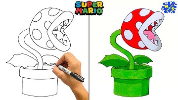 How to Draw Piranha Plant from Super Mario