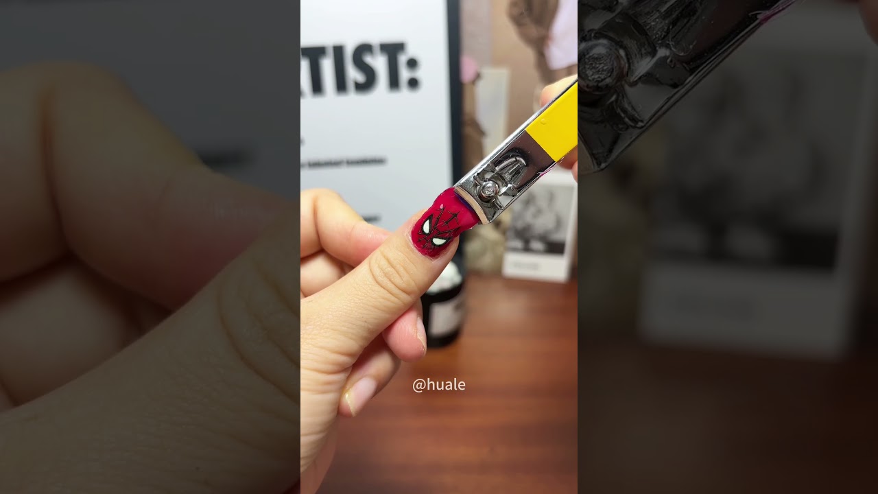 Super handsome Spider-Man gel nail stickers#shorts #nailart #gelnail #asmr