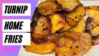 Quick & Crispy Turnip Home Fries Diner Style/ Low Carb/ Keto Friendly Recipe/VSGLife