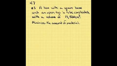 Optimization - Open Top Box