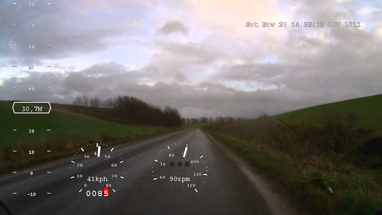 ActionCam video gps tracking overlay test YouTube