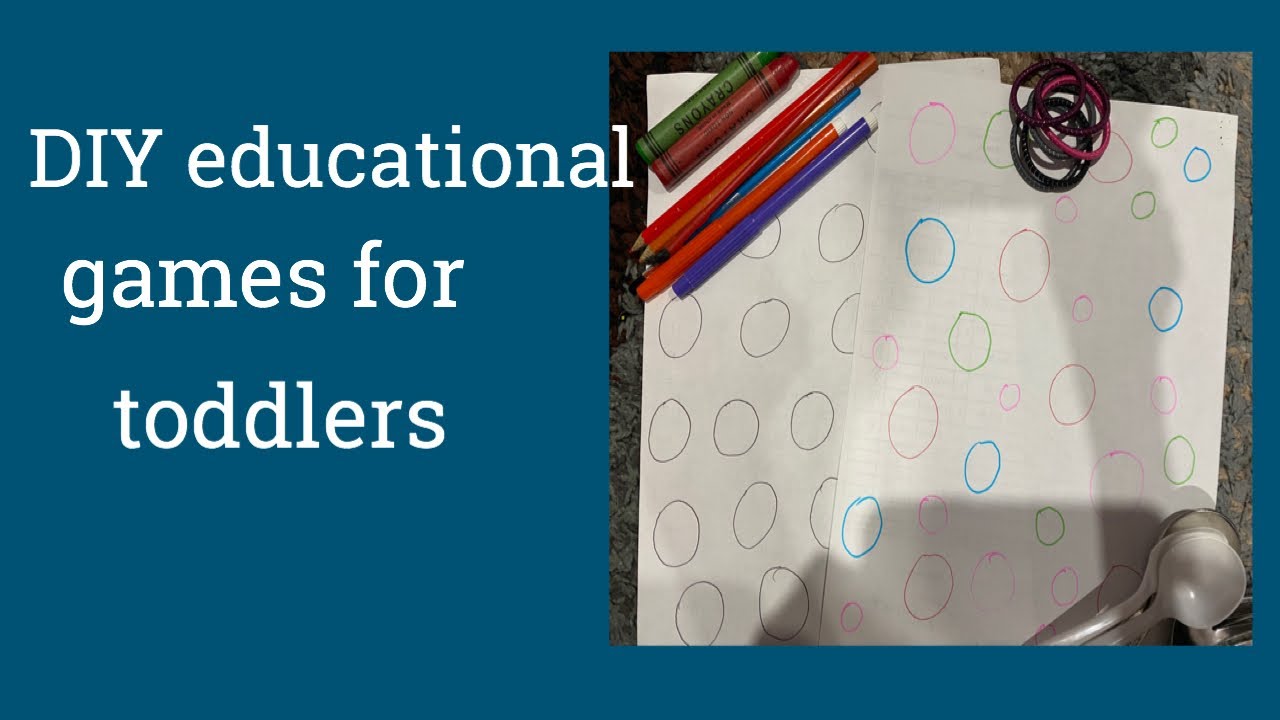 DIY educational games for toddlers | homemade games to keep toddler