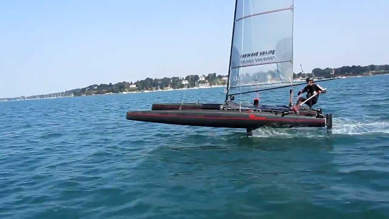 first sailing test with 4 foils - youtube