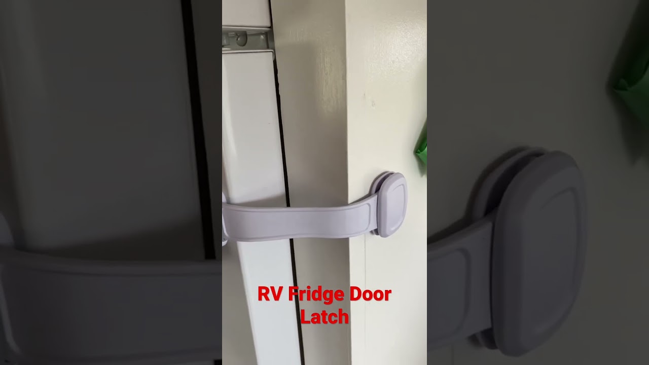 A SIMPLE Residential RV fridge door latch. Works like a champ. 