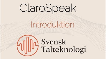 ClaroSpeak Plus - Introduktion