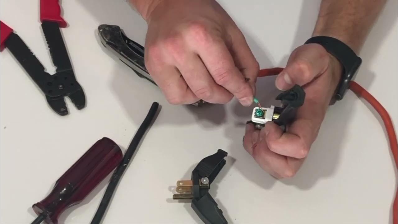 Replacing plug on extension cord YouTube