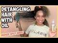 EASY How To: Detangle Curly Hair With Oil | Reduce Split Ends & Breakage!