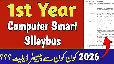 1st Year Computer Science Smart Syllabus 2025-26 | All Punjab Boards