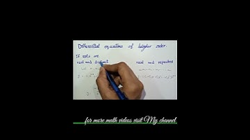mathematical method SM Yusuf differential equation roots are real and distinct in Urdu and Hindi