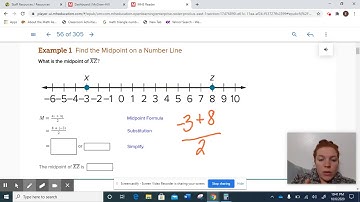 1-7: Midpoint of a Number Line- Example 1