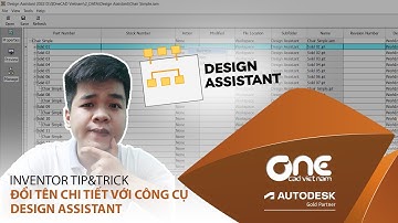 OneCADVN | Inventor Professional Tip&Trick | Đổi tên chi tiết với công cụ Design Assistant