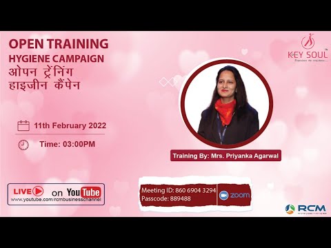 Open Training Hygiene Campaign By Mrs. Priyanka Agarwal | KeySoul | RCM Business |