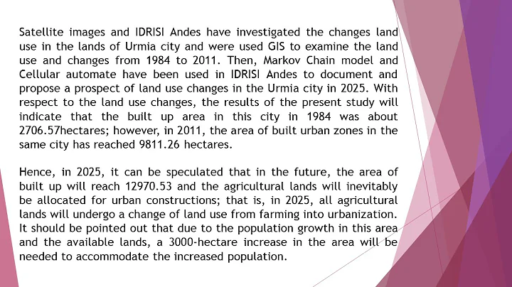 Predicting Changes in the Land Use in Midsize Cities Case Study Urmia City of Iran in 2025 IJGG 51 1