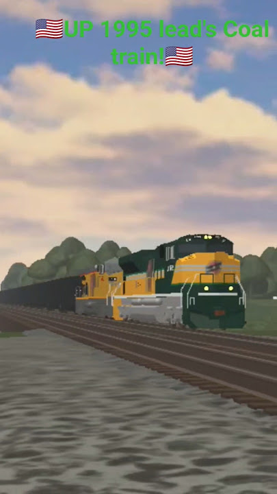 UP 1995 (CNW heritage unit) lead's Union Pacific Coal train (Ro scale Chicagoland)#roblox