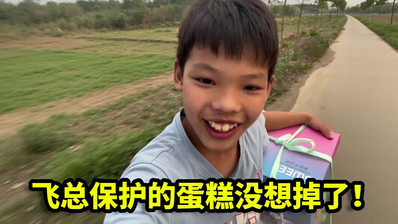 飞总好不容易拿到蛋糕，没想回到家蛋糕掉了，直接哭成泪人！【漏总飞总】