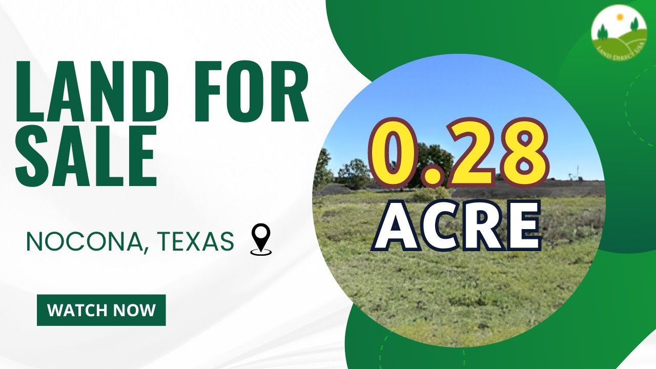 0.28 acre land for sale in Nocona, Texas [R000019446] YouTube