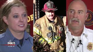 Firefighter talks about catching baby thrown during fire