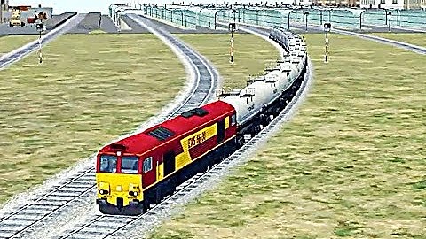 Train Sim - Mountain Pass Using British Rail Class 66 - Simulasi Kereta Api