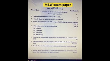 MSW exam question paper. Check my videos for answers #socialwork #ugcnet #ugcnet2023 #examquestion
