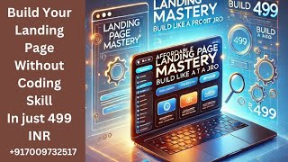 Build Your First Facebook Webinar Landing Page Without Coding Skills for ₹499!