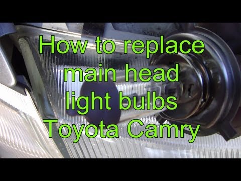How to replace main head light bulbs Toyota Camry. Years 1991 to 2001