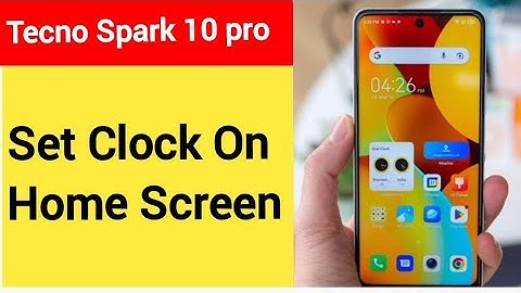 How to set clock on home screen, Tecno Spark 10 pro me time set kaise karen