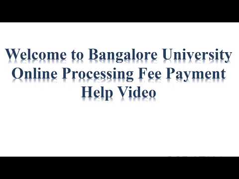 Bangalore University Online Application Processing Fee Help