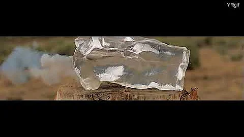 Slow motion .44 magnum into ballistics gelatin