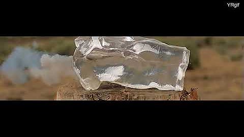 Slow motion .44 magnum into ballistics gelatin