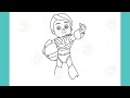 how to draw Vir the robot boy drawing