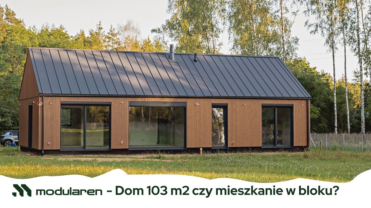 Dom parterowy 103m2 w 4 miesiące? - Nowoczesny design, energooszczędne rozwiązania, wyjątkowy układ