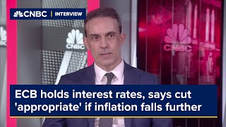 ECB holds interest rates, says cut 'appropriate' if inflation falls further