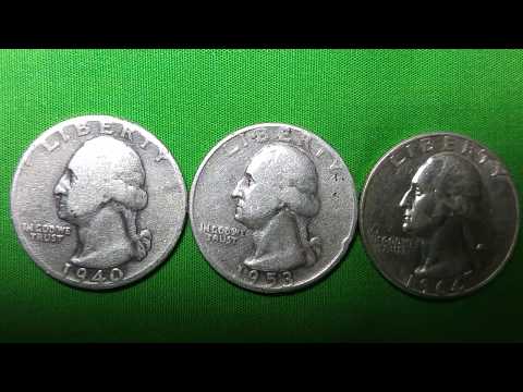 Pre 1965 silver quarters for silver value.