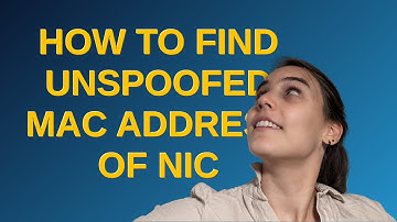 Unix: How to find unspoofed MAC address of NIC