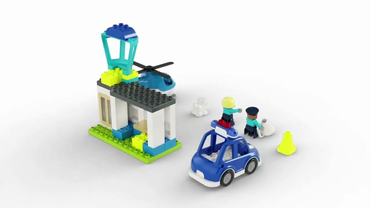 Lego Duplo Rescue Police Station & Helicopter Toy Set 10959 : Target